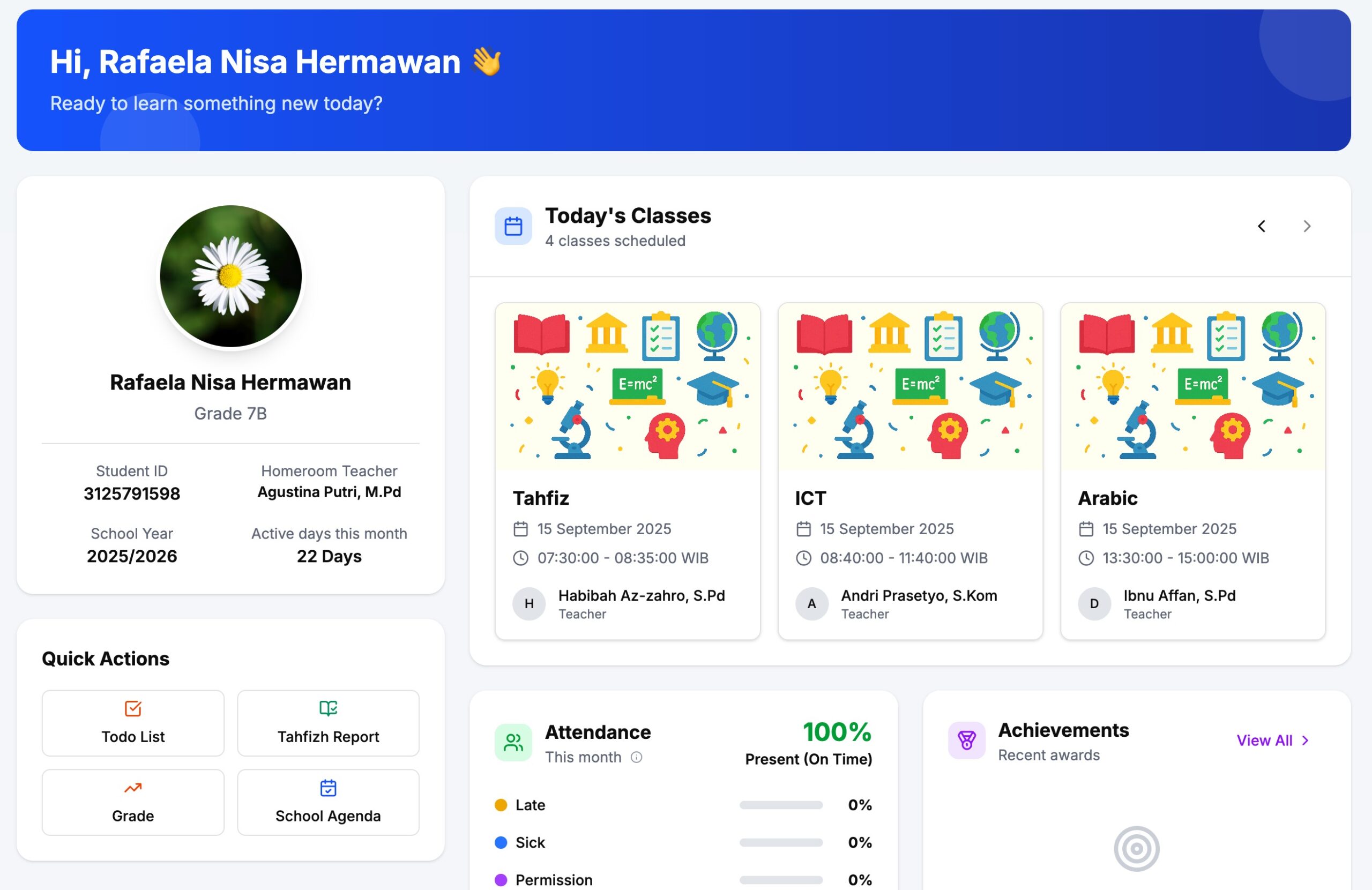 Dashboard Manajemen Sekolah Terpadu