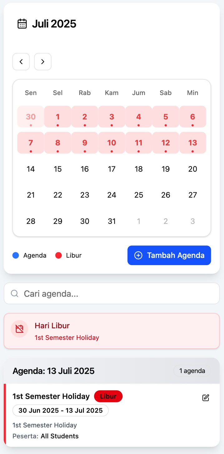 Dashboard Manajemen Sekolah Terpadu